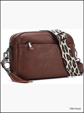 Small Faux Leather Crossbody Bag with Adjustable Strap